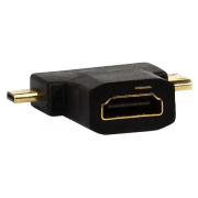 Переходник HDMI(гнездо) - mini HDMI(штекер) - micro HDMI(штекер) Smartbuy - 