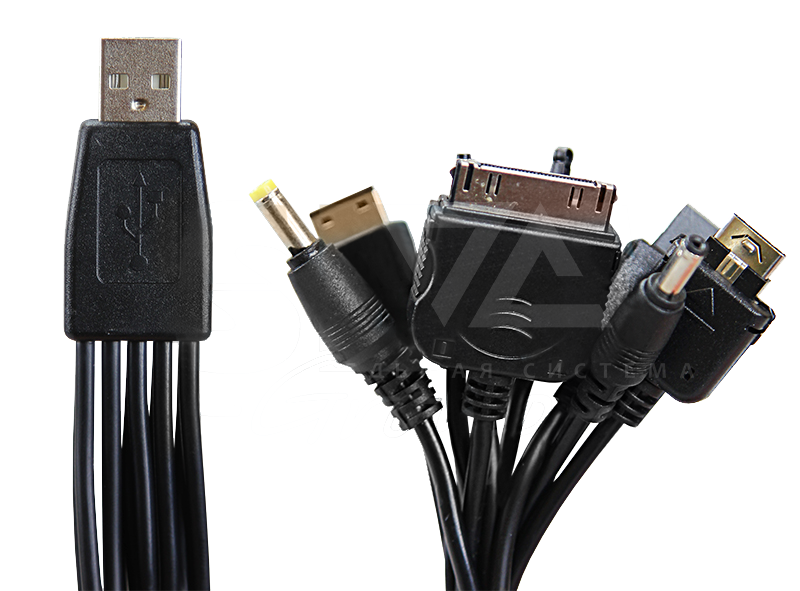 USB кабель 10 в 1 microUSB/miniUSB/30 pin/LG Chocolate/Samsung/SonyEricsson/DC 3.5/DC 4.0/Nokia