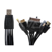 USB кабель 10 в 1 microUSB/miniUSB/30 pin/LG Chocolate/Samsung/SonyEricsson/DC 3.5/DC 4.0/Nokia - 