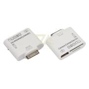 Адаптер IPhone 4 на USB+SD+micro SD, белый - 