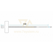 Хомут под маркер 200 мм x 2, 5 мм Rexant, белый, 100 шт - 