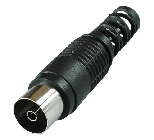 Разъем ТВ(гнездо) на кабель Premier, винт, пластик, черный — Разъемы ...