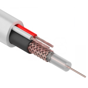 Кабель видеонаблюдения КВК-В D=2 x 0.75 мм2 Rexant, белый, 200 м - 