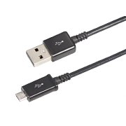 USB кабель универсальный, microUSB длинный штекер Rexant, черный, 1 м - 