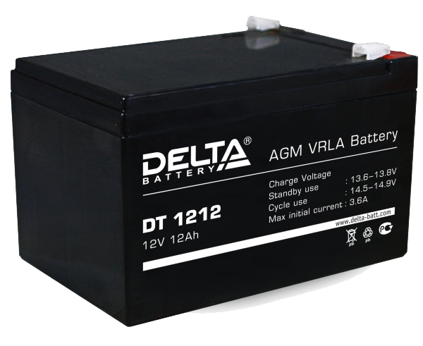 Батарея аккумуляторная DT 1212 Delta 12В, 12 Ач