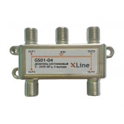 Делитель спутниковый на 4 GS01-04 X-line, 5-2400дБ, прох. питание - 