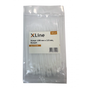 Хомут 100 мм x 2.5 мм X-Line, белый, 100 шт - Хомут 100 мм x 2.5 мм X-Line, белый, 100 шт
