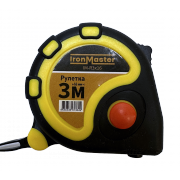 Рулетка IronMaster 3 м х 16 мм, прорезиненный корпус - 