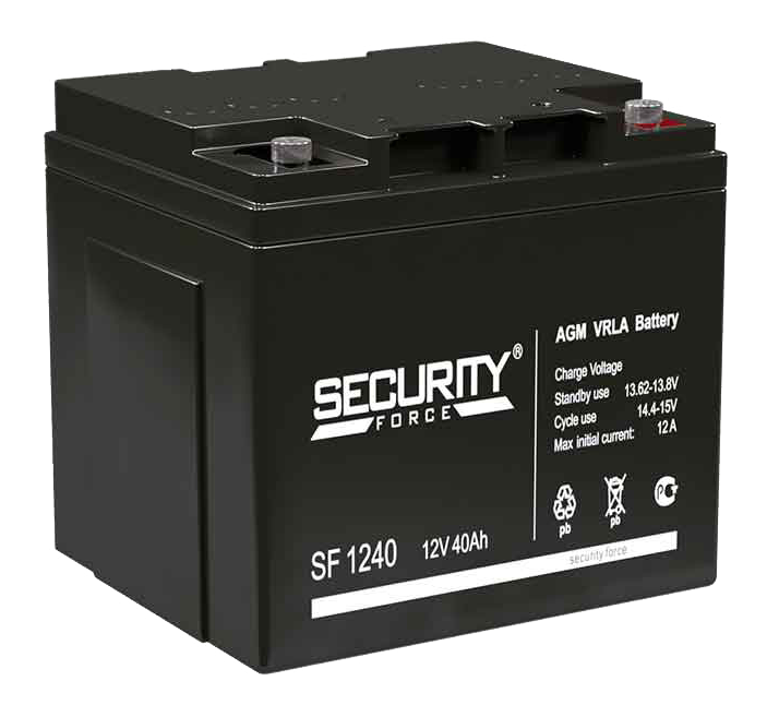 Батарея аккумуляторная SF 1240 Security Force, 12 В, 40 А.ч