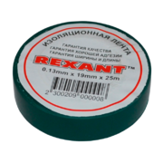 Изолента 19 мм x 25 м Rexant, зеленая - 