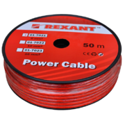 Кабель силовой Power Cable 6 мм Rexant, красный, 50 м - 
