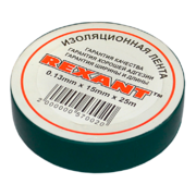 Изолента 15 мм x 25 м Rexant, зеленая - 