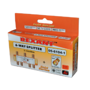 Делитель на 6 в упаковке 6-WAY Splitter Gold (+ 7 F-разъемов) Rexant - 