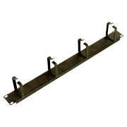 Органайзер горизонтальный 1U ЦМО, 4 кольца, черный - 